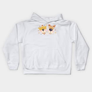 Cute Bear and Deer Kids Hoodie